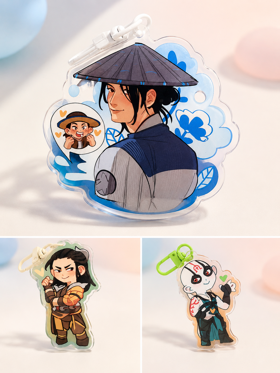 MK/ Mortal Kombat double-sided acrylic keychains 7 cm
