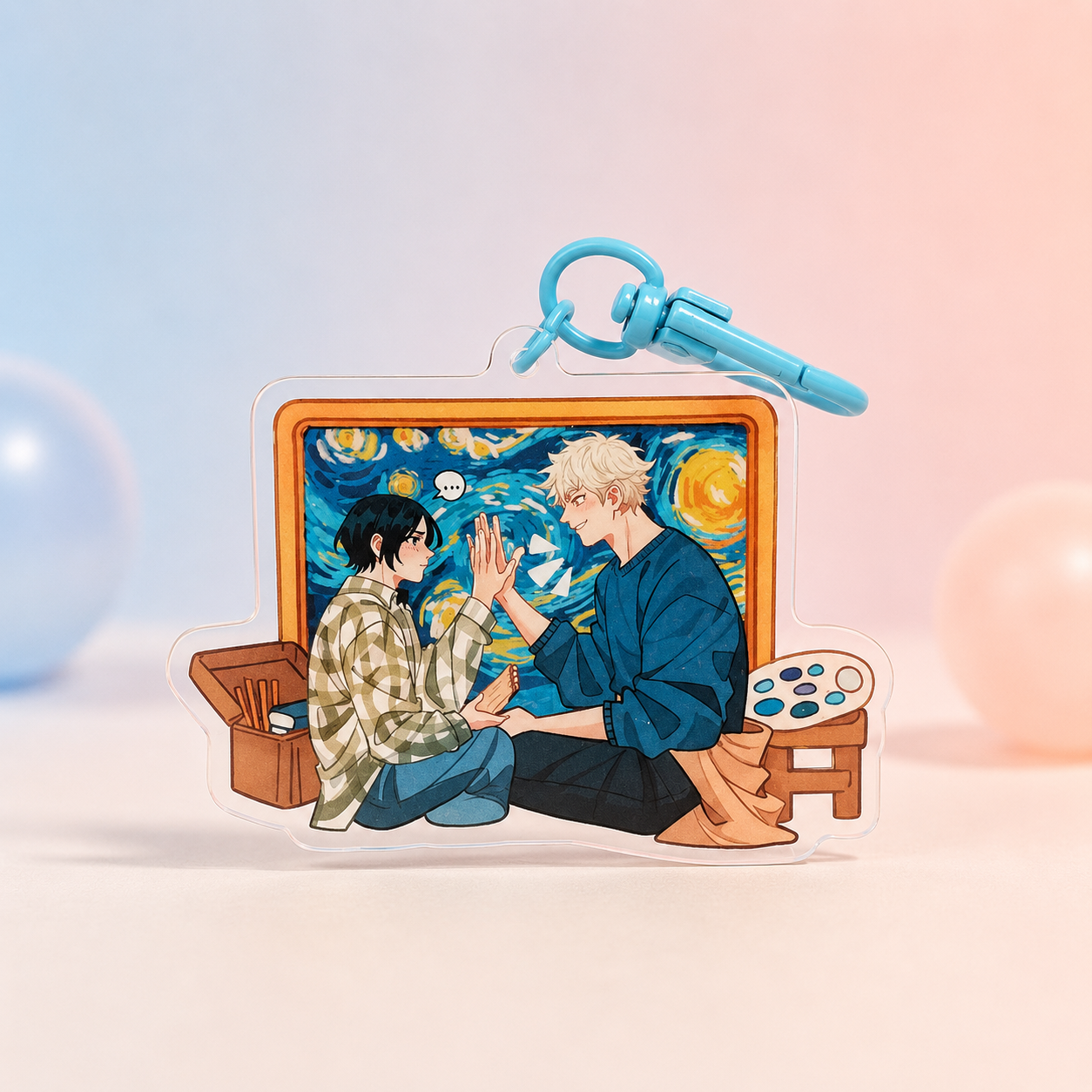 Blue period double-sided acrylic keychains 7 cm |  Yotasuke Takahashi x Yatora Yaguchi