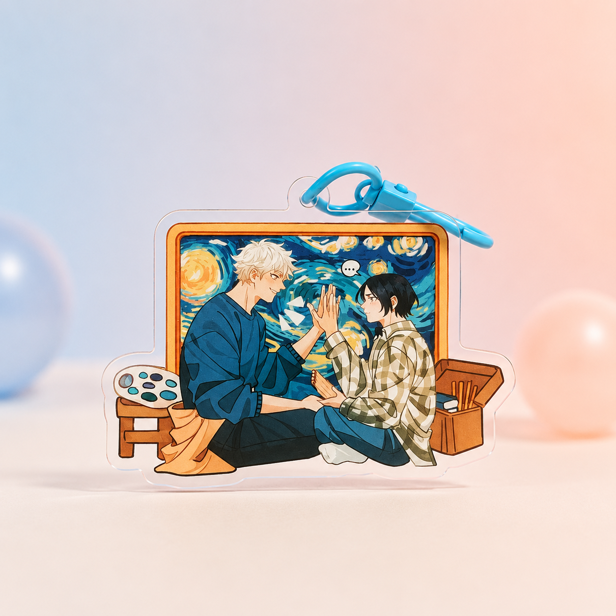 Blue period double-sided acrylic keychains 7 cm |  Yotasuke Takahashi x Yatora Yaguchi