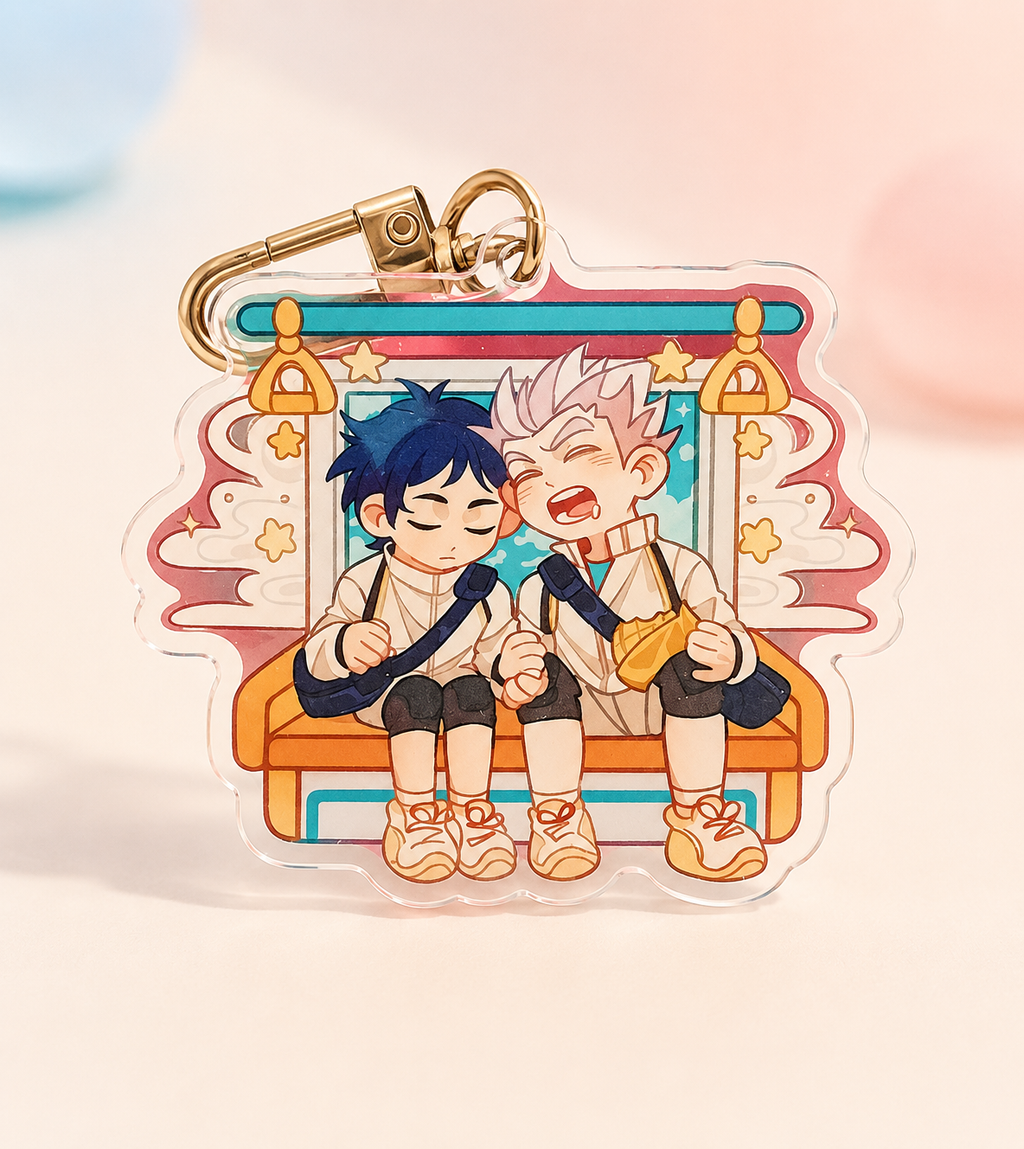 Haikyuu! Double-sided acrylic keychains 7 cm. Bokuaka | Kuroken | Kagehina