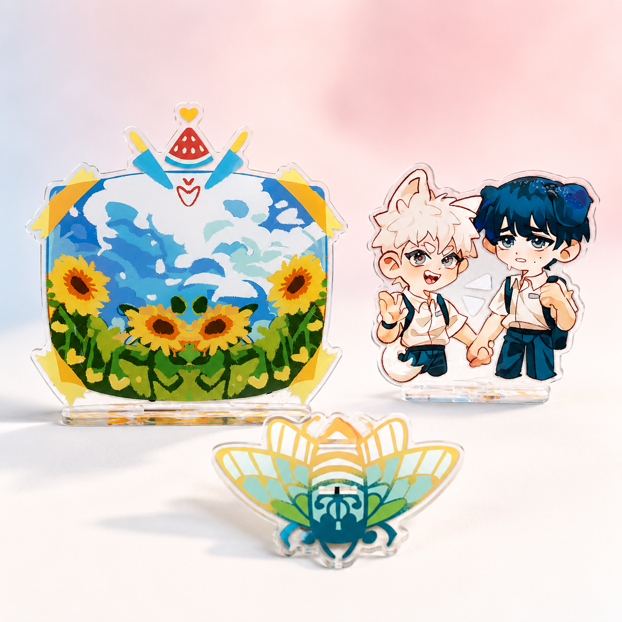 The Summer Hikaru Died Acrylic Stand | 14x14 cm| Yoshikaru | Hikaru & Yoshiki Figure | TSHD Anime Standee