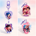 Arcane double-sided acrylic keychains 7 cm Caitvi | Jayvik | Timebomb