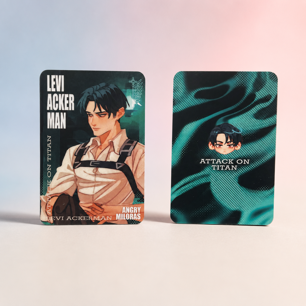 Attack on Titan laminated cards 62×88 mm – Levi & Erwin