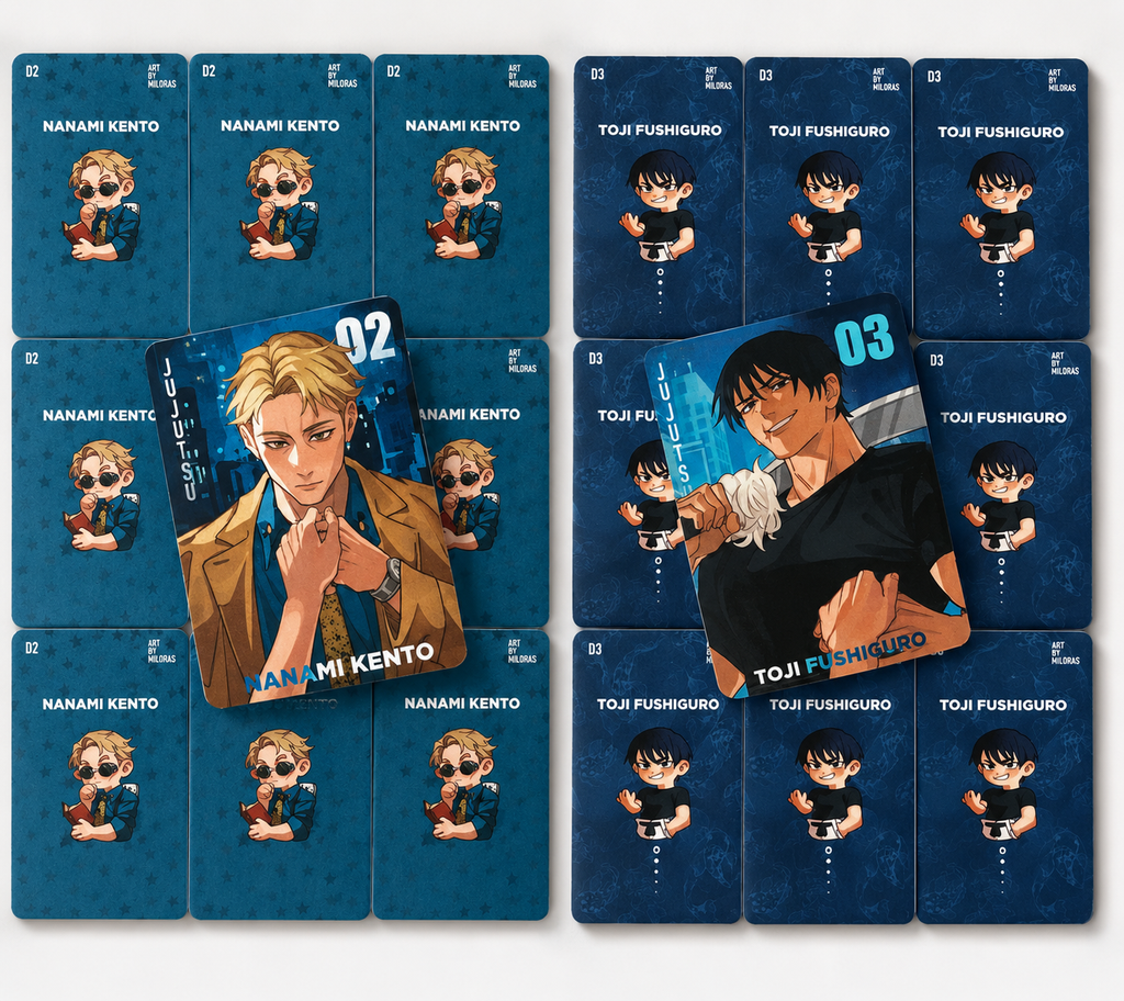 Jujutsu Kaisen laminated cards 62x88 mm | Gojo Satoru | Geto Suguru | Nanami Kento | Toji Fushiguro