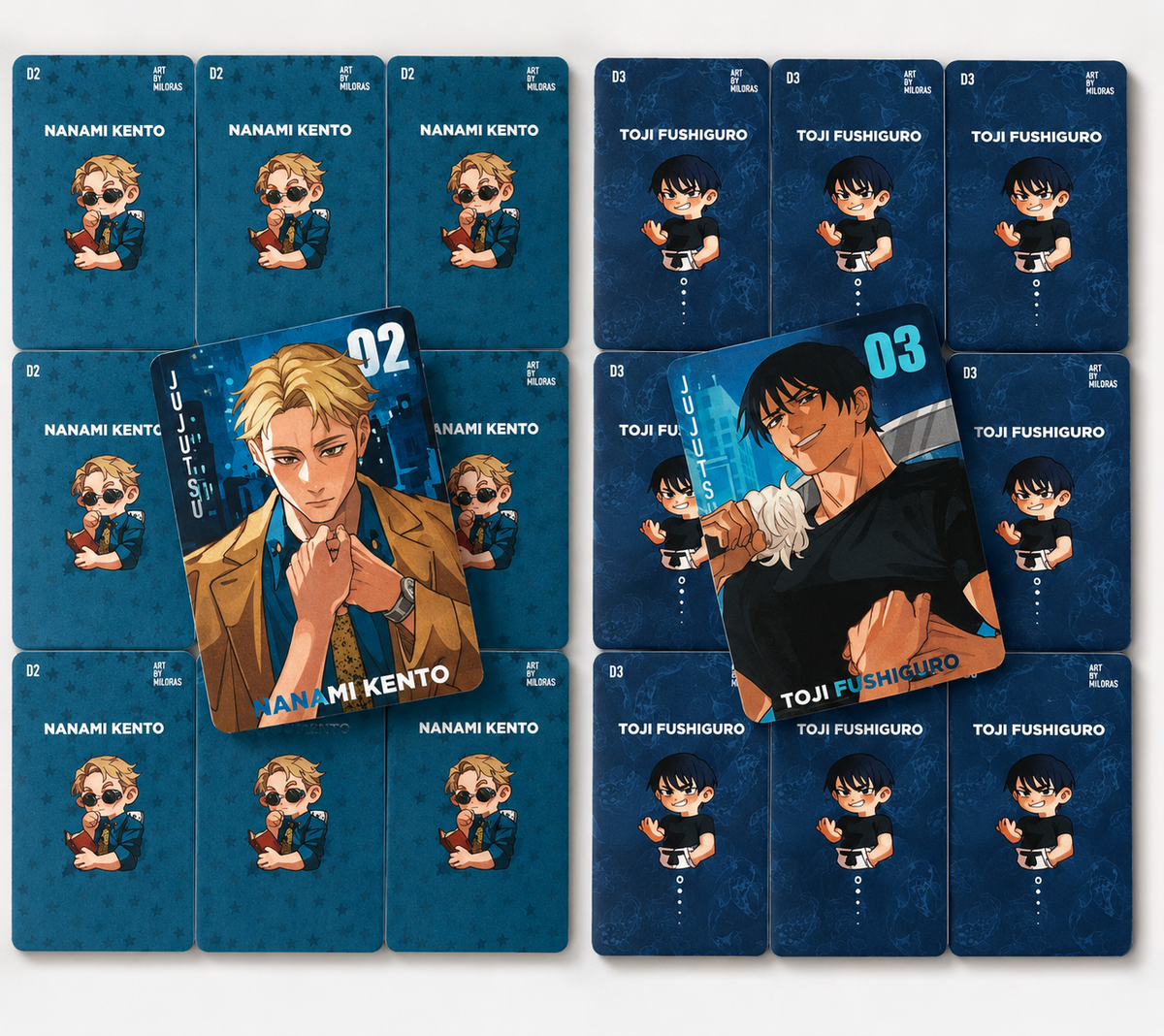 Jujutsu Kaisen laminated cards 62x88 mm | Gojo Satoru | Geto Suguru | Nanami Kento | Toji Fushiguro