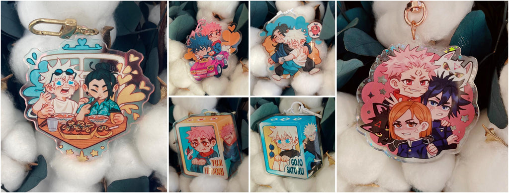 Jujutsu kaisen double-sided acrylic keychains 7 cm