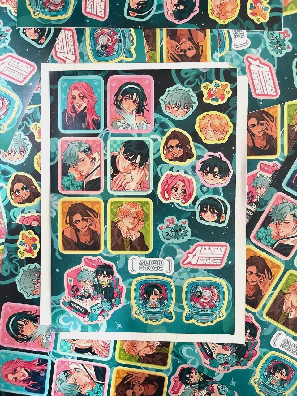 Alien Stage Sticker Sheet – 148x210 mm (A5)