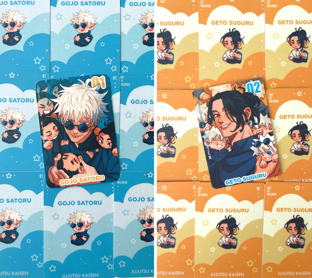 Jujutsu Kaisen laminated cards 62x88 mm | Gojo Satoru | Geto Suguru | Nanami Kento | Toji Fushiguro