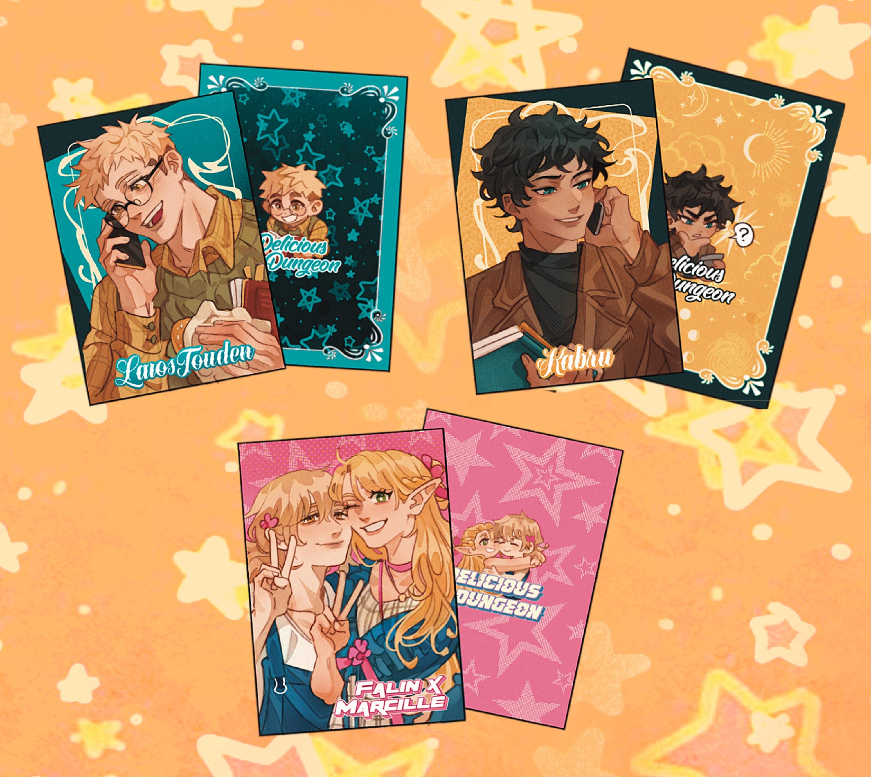 Dungeon is delicious laminated cards 62x88 mm | Laios | Kabru |Farcille