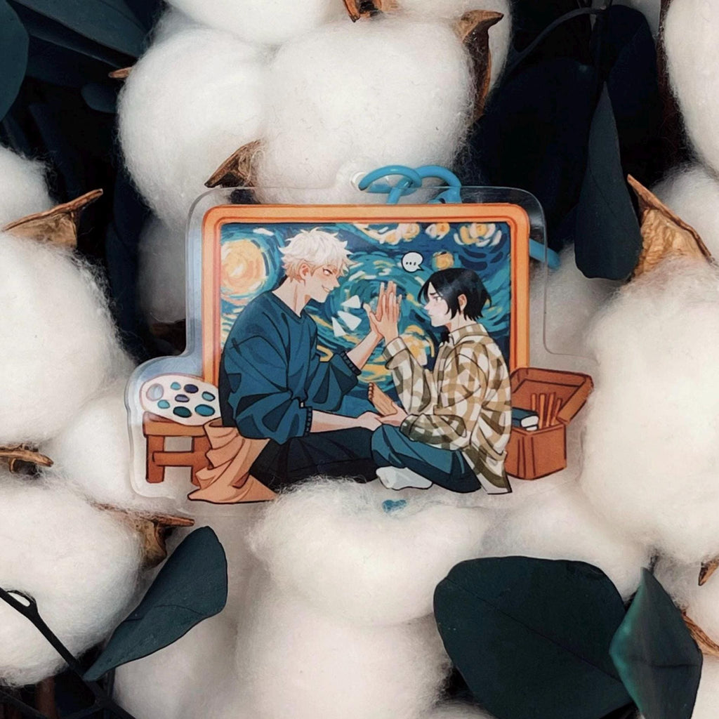 Blue period double-sided acrylic keychains 7 cm |  Yotasuke Takahashi x Yatora Yaguchi