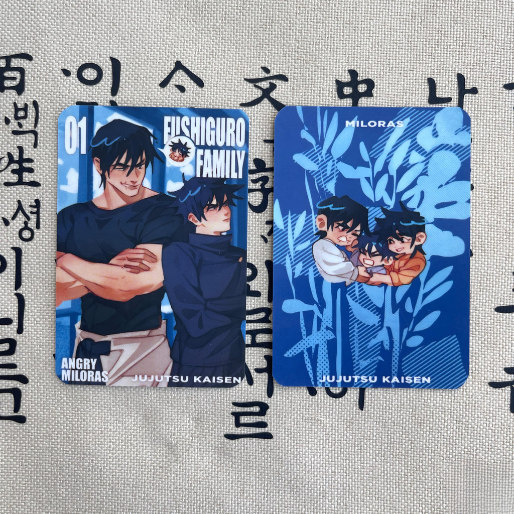 Jujutsu Kaisen laminated cards 62x88 mm | Fushiguro family | Itadori family