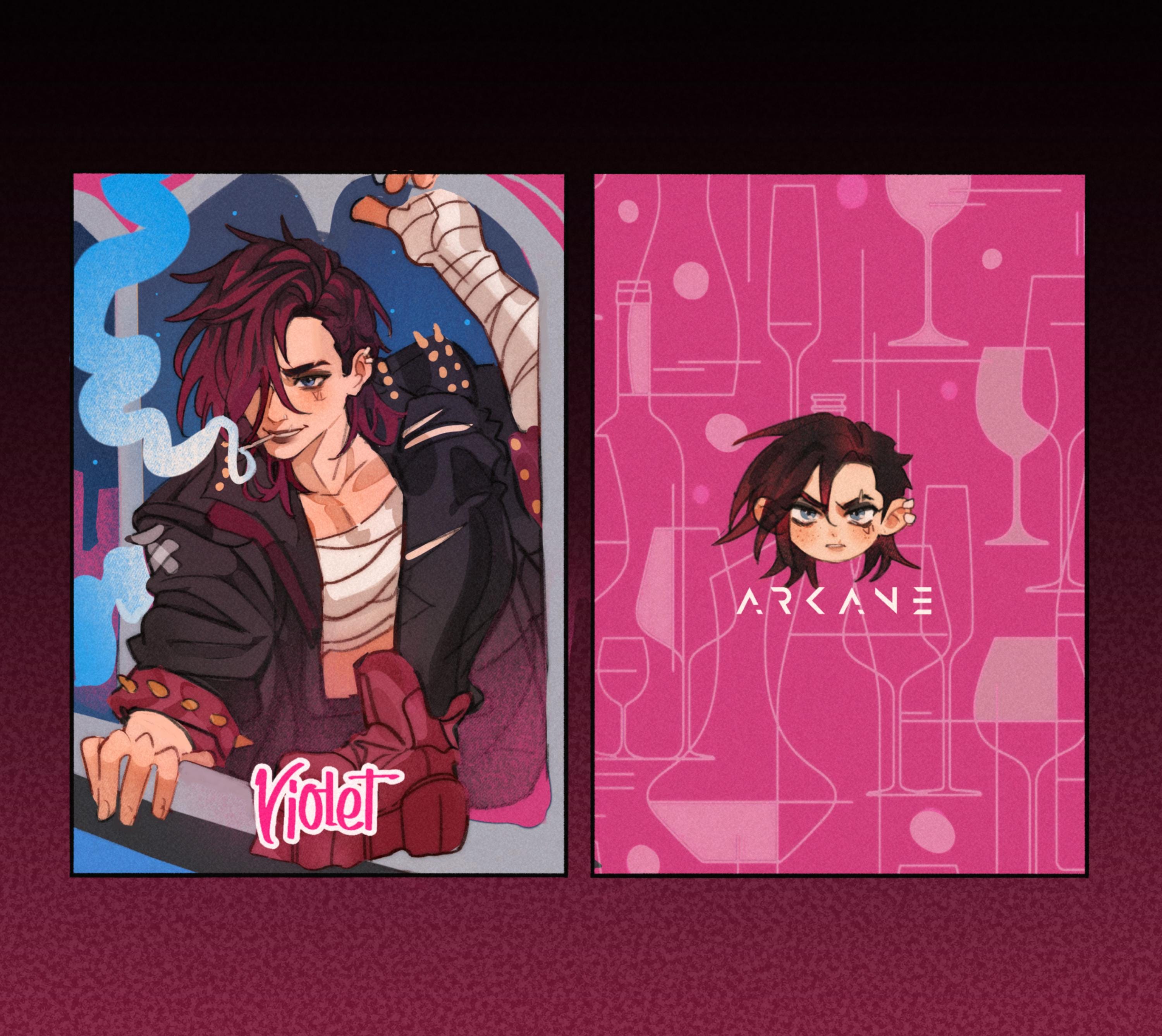 Arcane laminated cards 62×88 mm – Vi & Caitlyn