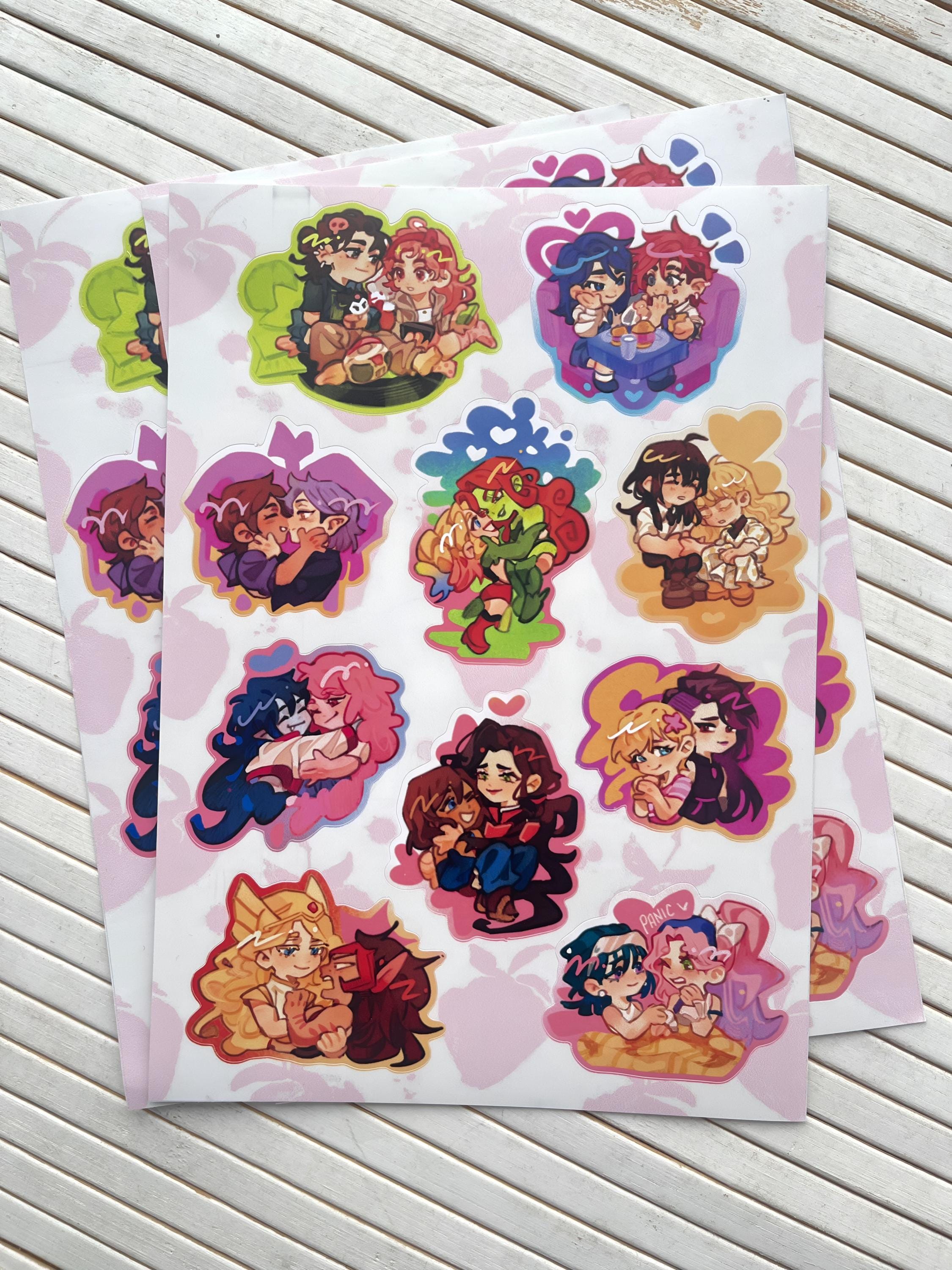 wlw couples sticker pack - Mitsuaya, Caitvi, Lumity, Harlivy, Qiu Tong x Sun Jing, Bubbline, Korrasami, Julerose, Catradora, Mizisua