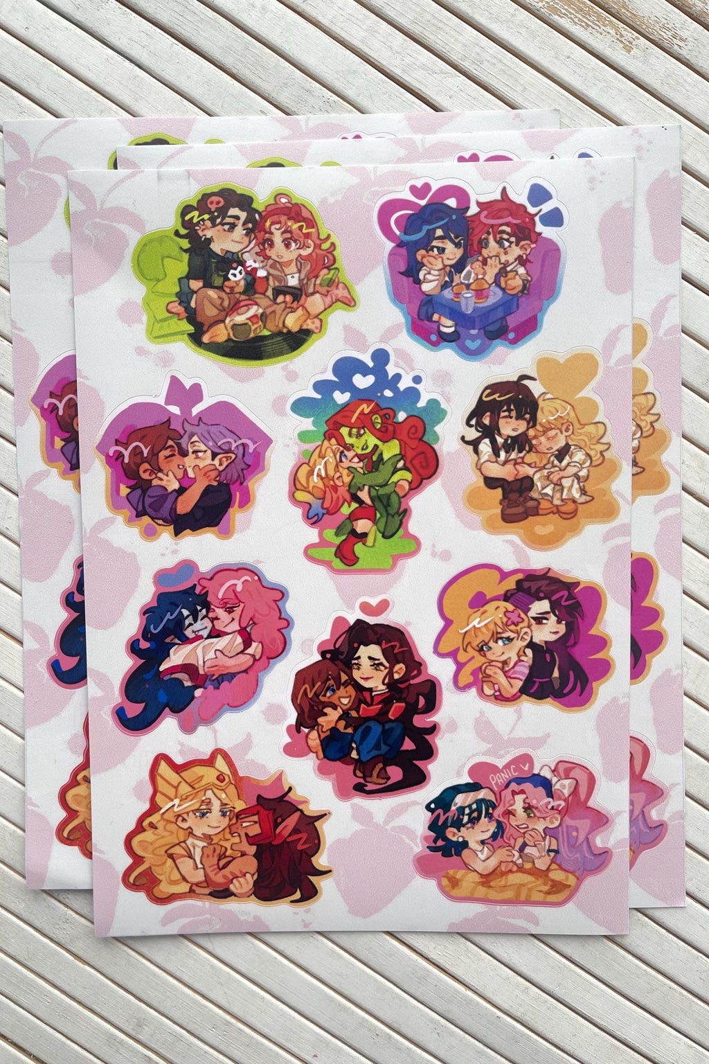 wlw couples sticker pack - Mitsuaya, Caitvi, Lumity, Harlivy, Qiu Tong x Sun Jing, Bubbline, Korrasami, Julerose, Catradora, Mizisua