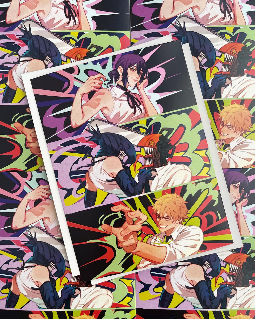 Reze x Denji & Akiangel | All Characters Art Print | Chainsaw man