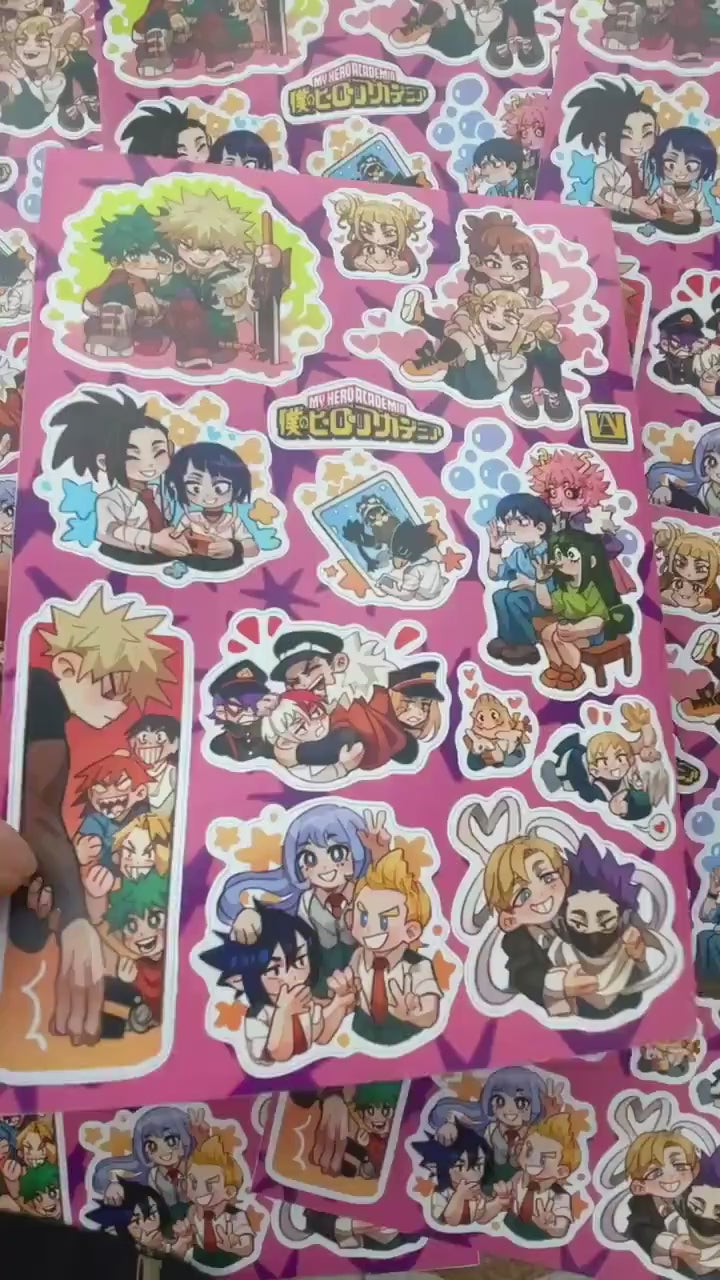 Boku No Hero Academia | My Hero Academia | MHA Sticker Sheet – 148x210 mm (A5)
