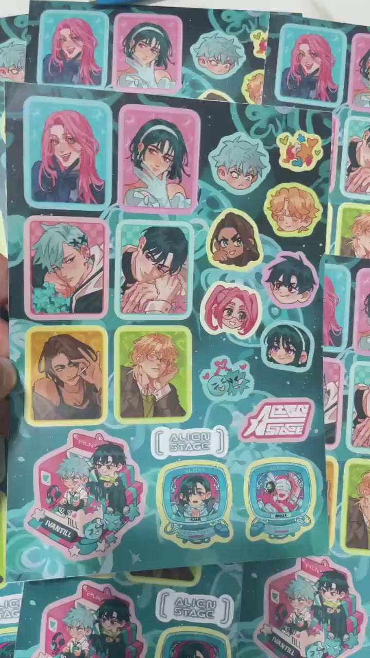 Alien Stage Sticker Sheet – 148x210 mm (A5)