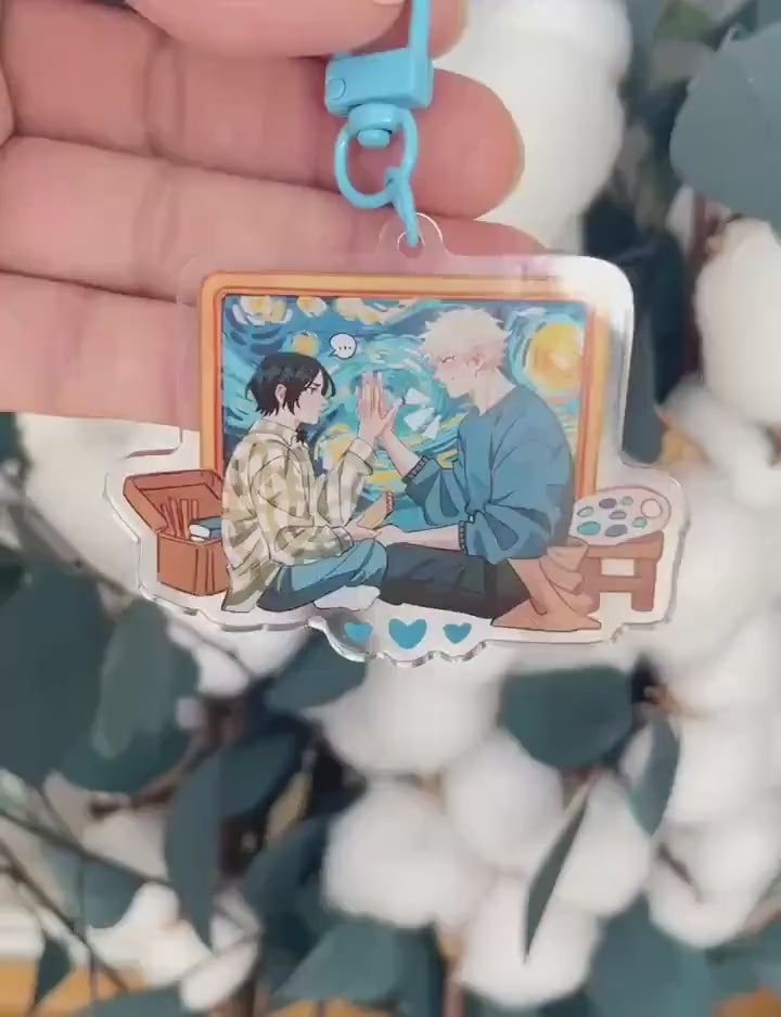 Blue period double-sided acrylic keychains 7 cm |  Yotasuke Takahashi x Yatora Yaguchi