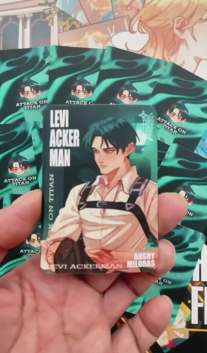 Attack on Titan laminated cards 62×88 mm – Levi & Erwin