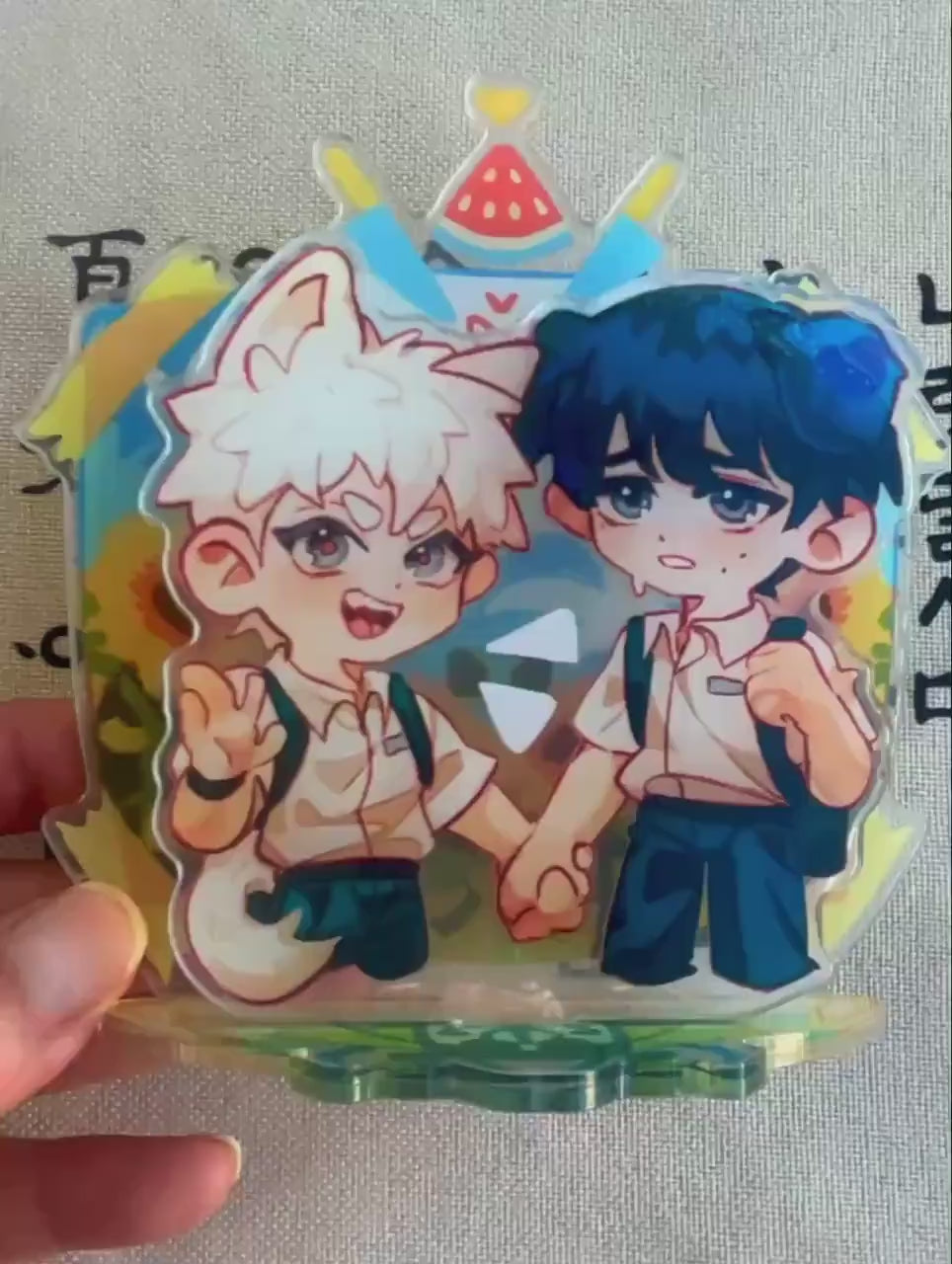 The Summer Hikaru Died Acrylic Stand | 14x14 cm| Yoshikaru | Hikaru & Yoshiki Figure | TSHD Anime Standee