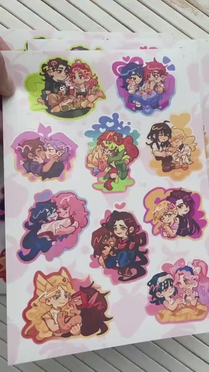 WLW couples sticker pack - Mitsuaya, Caitvi, Lumity, Harlivy, Qiu Tong x Sun Jing, Bubbline, Korrasami, Julerose, Catradora, Mizisua
