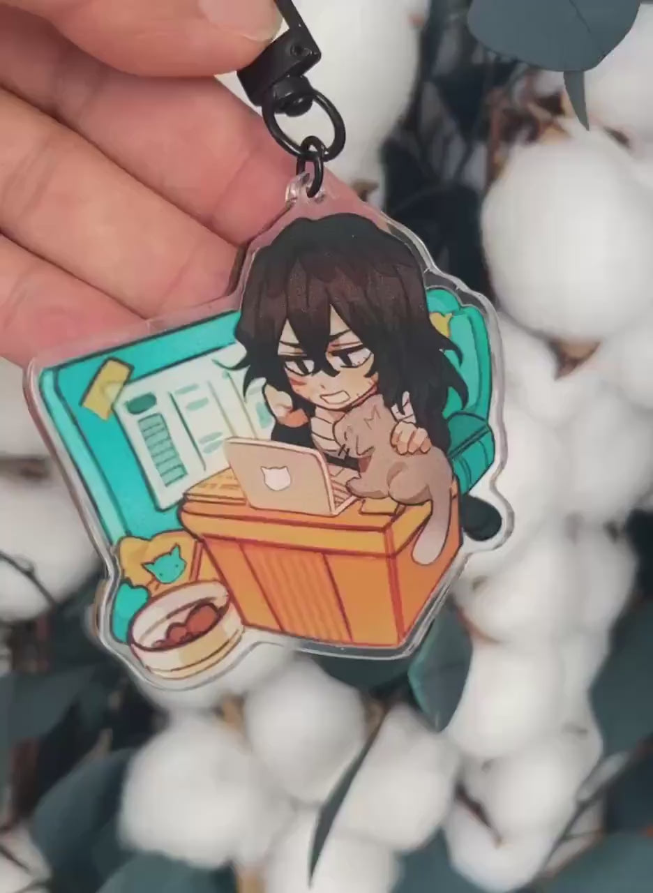 Boku no hero academia/ My hero academia/ MHA double-sided acrylic keychains 7 cm aizawa | bakudeku