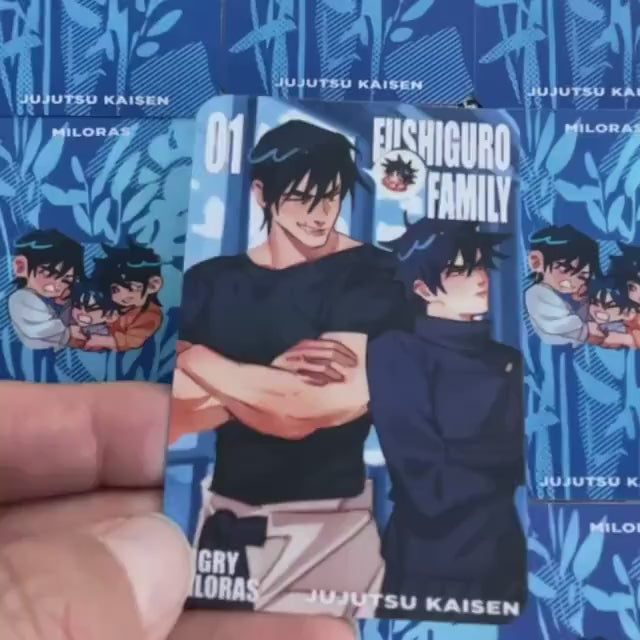 Jujutsu Kaisen laminated cards 62x88 mm | Fushiguro family | Itadori family